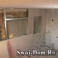 крепим листы гипсокартона